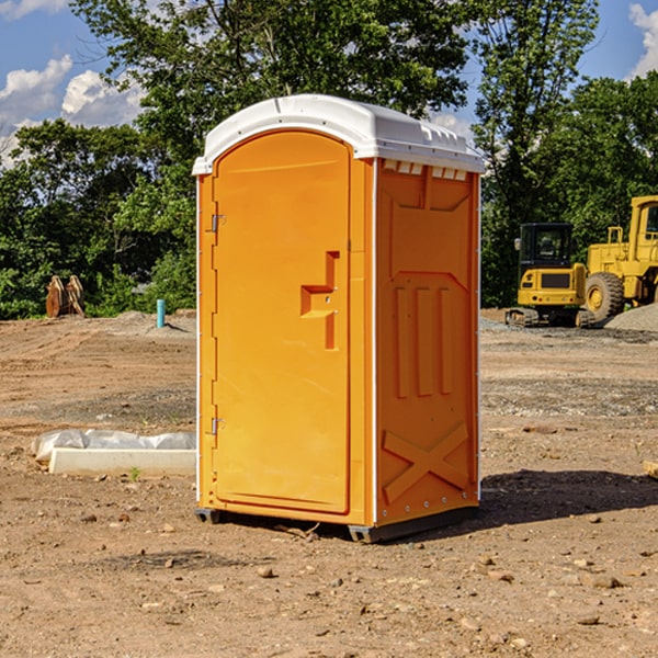 how often are the portable restrooms cleaned and serviced during a rental period in Robin Glen-Indiantown